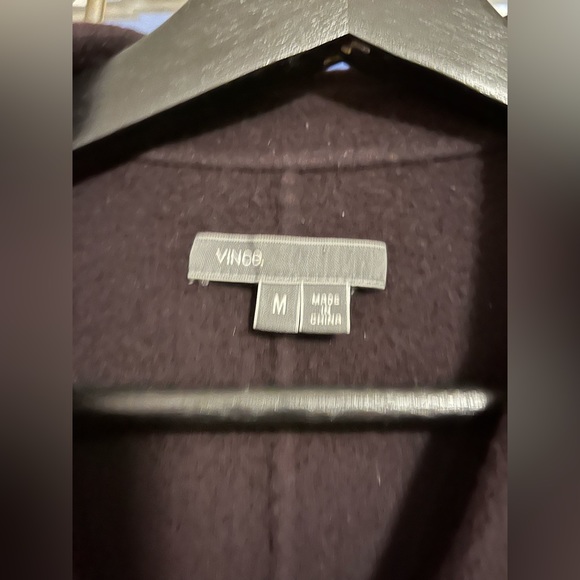 Vince Double Breasted Wool Blend Pea Coat Mulberry - Picture 5 of 6